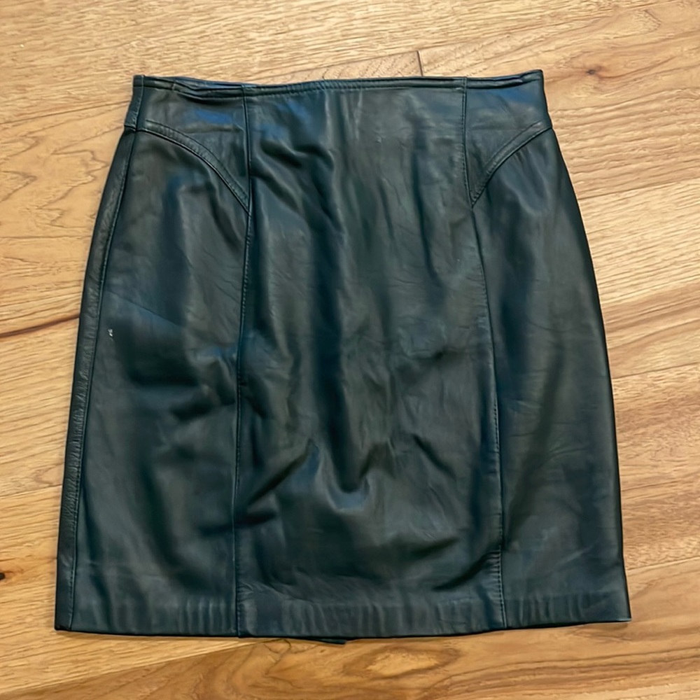 VINTAGE Bagatelle 100% Leather Skirt